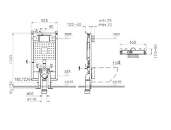 Vitra V8 система инсталляции для унитазов 3/6 л, глубина установки 9-12 см, 768-5800-01