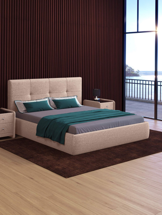 Кровать с мягким изголовьем Liana 160 на 200 (Серый)