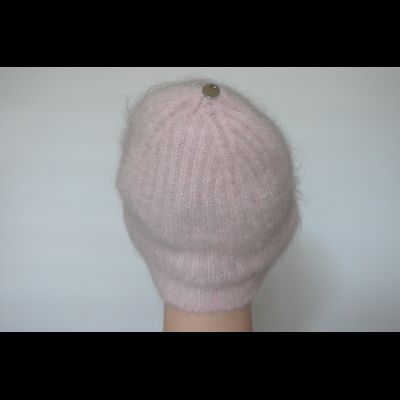 Шапка вязаная розовая из мохера Vizio Италия 6946 CYO