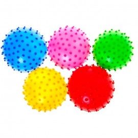 2902760350006 Мячик массажный, 276035,  5шт/уп,  матовый пластизоль d=8 см, 15 г, цвет МИКС