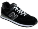 New Balance 574 Black White с мехом