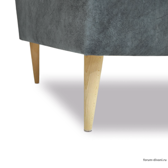 Кухонный ДИВАН "ФОРУМ-8Б" с боковой спинкой, Серый Левый