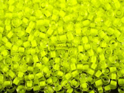 БИСЕР PRECIOSA 10/0 - 50г - 08786 ПРОЗРАЧНЫЙ С ЖЁЛТОЙ ЛИНИЕЙ ВНУТРИ (НЕОНОВЫЙ)