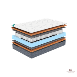 Матрас  DOUBLE COCOS 415 Natura Vera ( Высота 21 см.Независимые пружины, Жёсткий матрас.)