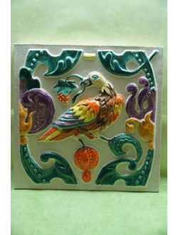 Соловей на празднике урожая (фасадный изразец)