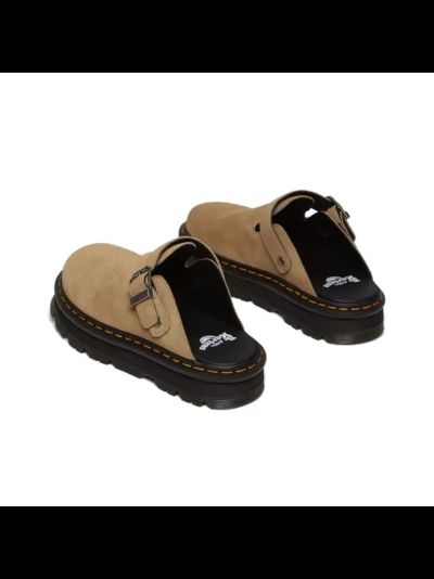 DR.MARTENS ZEBZAG SUEDE SLINGBACK PLATFORM MULE SAVANNAH TAN