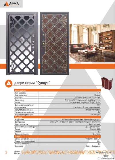 Сундук с нержавеющей вставкой