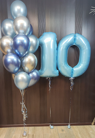 Сет  из шаров  "10 ЛЕТ"