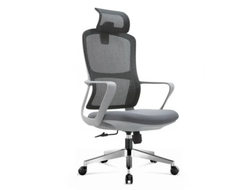 Кресло SitUp POINT GREY chrome (сетка Grey/ Grey)