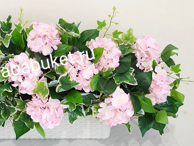 Композиция из искусственных цветов на сцену Розовая Гортензия № ОС005\КУПИТЬ на АОАБУКЕТ.ру