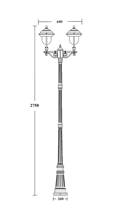 Садово-парковый светильник серии  Madrid BL -2