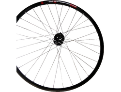 Колесо задн. 700С, DT Swiss, 32H, Novatec D042B, кас., эксц., диск., DT, чер.-голуб.