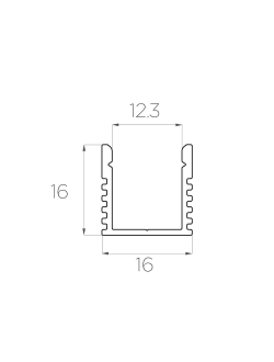 Алюминиевый профиль 4L-1616-S ANOD