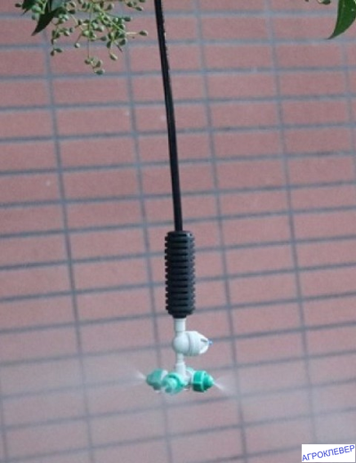 Антикапля миниклапан выход 6мм нар., вход шип, разборный - резьба (серый)