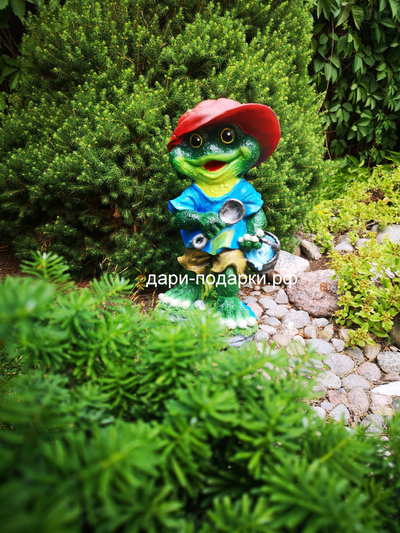 Лягушка с ложкой - загребушкой - все деньги в дом !!! 50*28см   3,2кг   полистоун Россия 3259/011279-1**