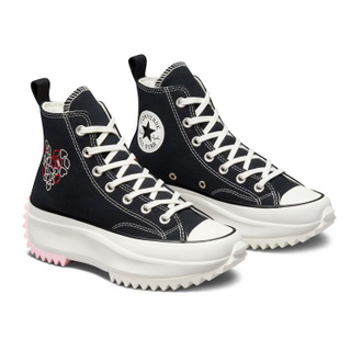 Кеды Converse Run Star Hike High Top Love Me черно-белые на платформе женские