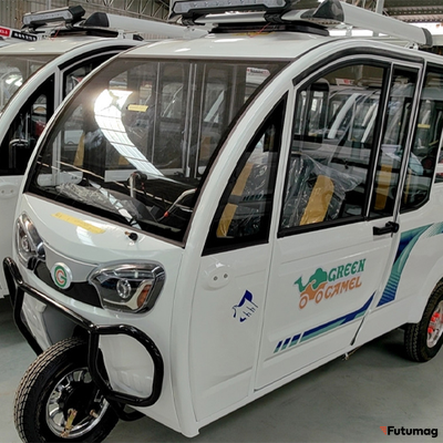 Трицикл GreenCamel Шторм Пикап (60V 1500W) белый с крышкой