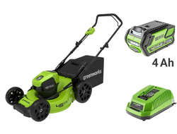 Аккумуляторная газонокосилка Greenworks GD40LM46HP set