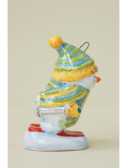 Снеговик на лыжах (спортсмен)