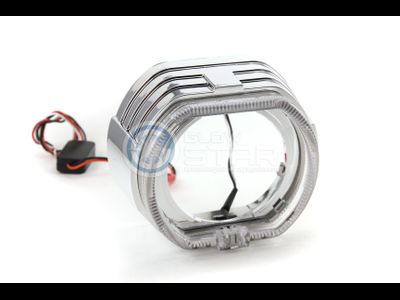 Бленда (маска) для линз 3.0 дюйма, F-Style с кольцом CREE (белый) 2 режима, 1шт