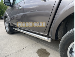 Защита штатного порога d76 для Mitsubishi L200 (2015-2019)