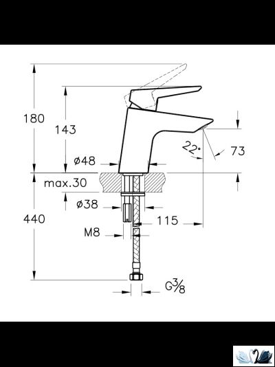 Смеситель для раковины Vitra Solid S A42440EXP