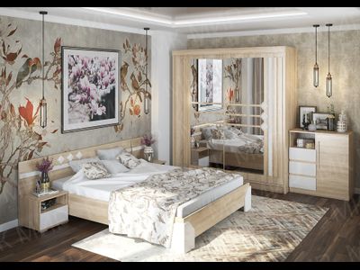 Софи Тумба прикроватная (400*750*408мм), дуб сонома/белый