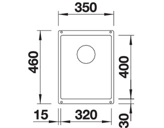 Мойка Blanco Subline 320-U отводная арматура InFino, 523408