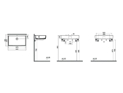Прямоугольная раковина-чаша VitrA ArchiPlan, 60 см, цвет белый, 7404B003-0012
