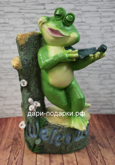 Лягушка со скрипкой 36*22см   1кг   полистоун Россия  1240-012257