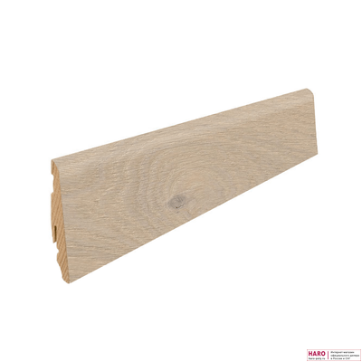 Плинтус HARO Дуб Кристально-Белый  Маркант браш 410707 2,2 м