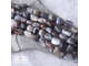 Агат Ботсвана крупная угловатая галтовка фри-форм 18-23х14-18 мм, крупные дырочки 2-3 мм, цена за нить 19 см