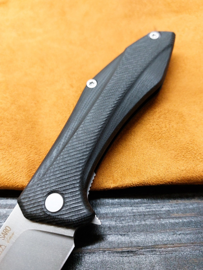 Складной нож Грач сталь ELMAX, рукоять G10, цвет черный