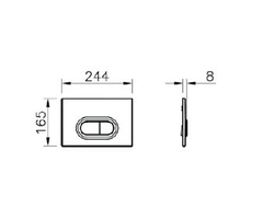 VitrA Панель смыва Loop, цвет белый глянец, для инсталляций, 740-0500
