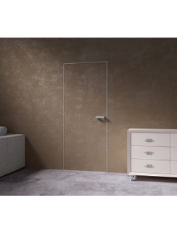 Дверь межкомнатная скрытая Инвизибл Al кромка хром 42 мм