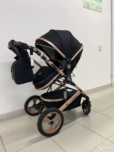 Детская коляска 3 в 1 Luxmom 518 Черный