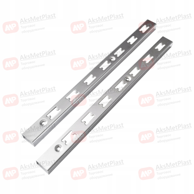 2200 Профиль "П"-образный перфорированный Canalina/Global хром 50х50 L=2400 мм шаг 50 мм W30.5xH23xL2400мм толщина стенки 1.2мм