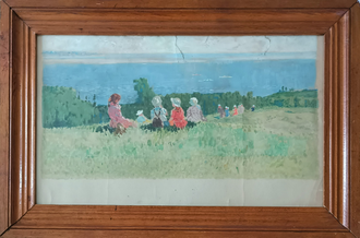 "Дети" плотная бумага акварель, белила Мазитов А.Н. 1960-е годы