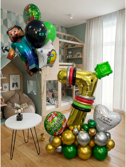 Набор шаров на 7 лет Пиксели