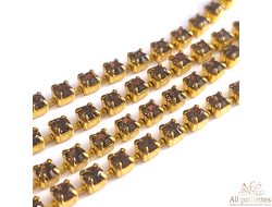 Стразовая цепочка 3,2 мм № Ц28