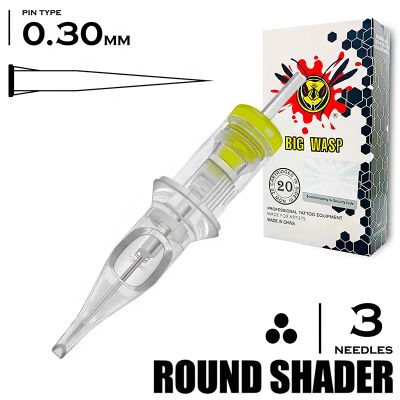 3RS/0,30 mm - Round Shader &quot;BIG-WASP&quot; (Matte Transparent)