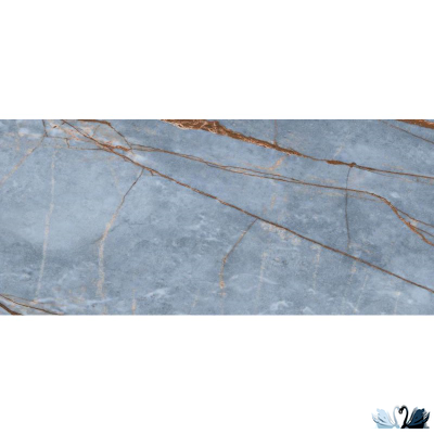 Керамогранит FMAX Elegant Blue 6mm glossy 120x270 см голубой лазоревый
