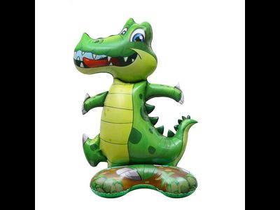 Шар 3D (23''/58 см) Фигура на подставке, Крокодил