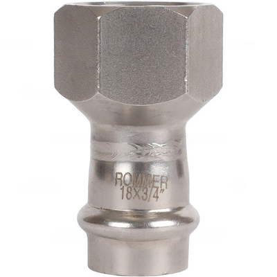 Переходник ROMMER ВПр-ВР, 22х3/4 из нержавеющей стали прессовой