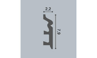 Напольный плинтус SX122 - 7,9*2,2*200см