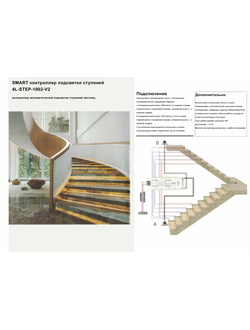 Контроллер лестничный 4L-STEP-1002 SMART (12-24V, 32x15W, IP20)