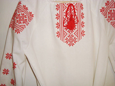 Платье-рубаха с орнаментом - Спарыш