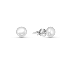 Серьги Пусеты с Жемчугом