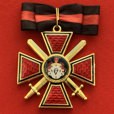 Орден Святого Владимира 1-й степени с мечами, с бантом из муаровой ленты. Полноразмерная копия LUX! Лот № 72.