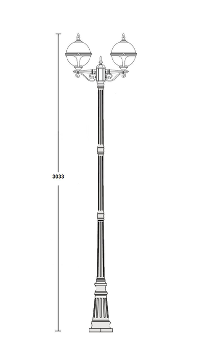 Садово-Парковый светильник шар VENA smoke 2